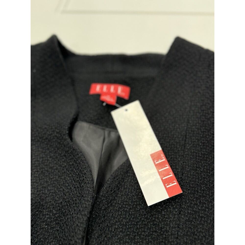 Elle NWT Women’s Sz M Blazer Suit Jacket Black Professional Coat - Picture 2 of 4